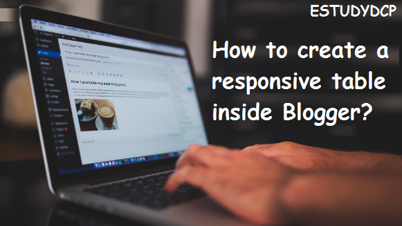 How to create a responsive table inside Blogger?