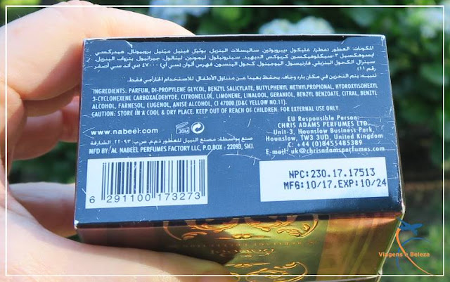 Perfume concentrado em óleo Al Ghadeer, by Nabeel