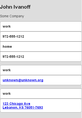 screen shot with list formatted
