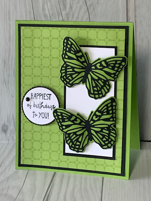 Handmade Birthday Card featurring Butterflies from Stampin' Up! Brilliant Wings Dies