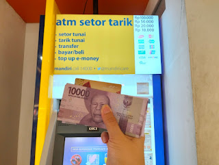 ATM Bank Mandiri Pecahan Sepuluh Ribu