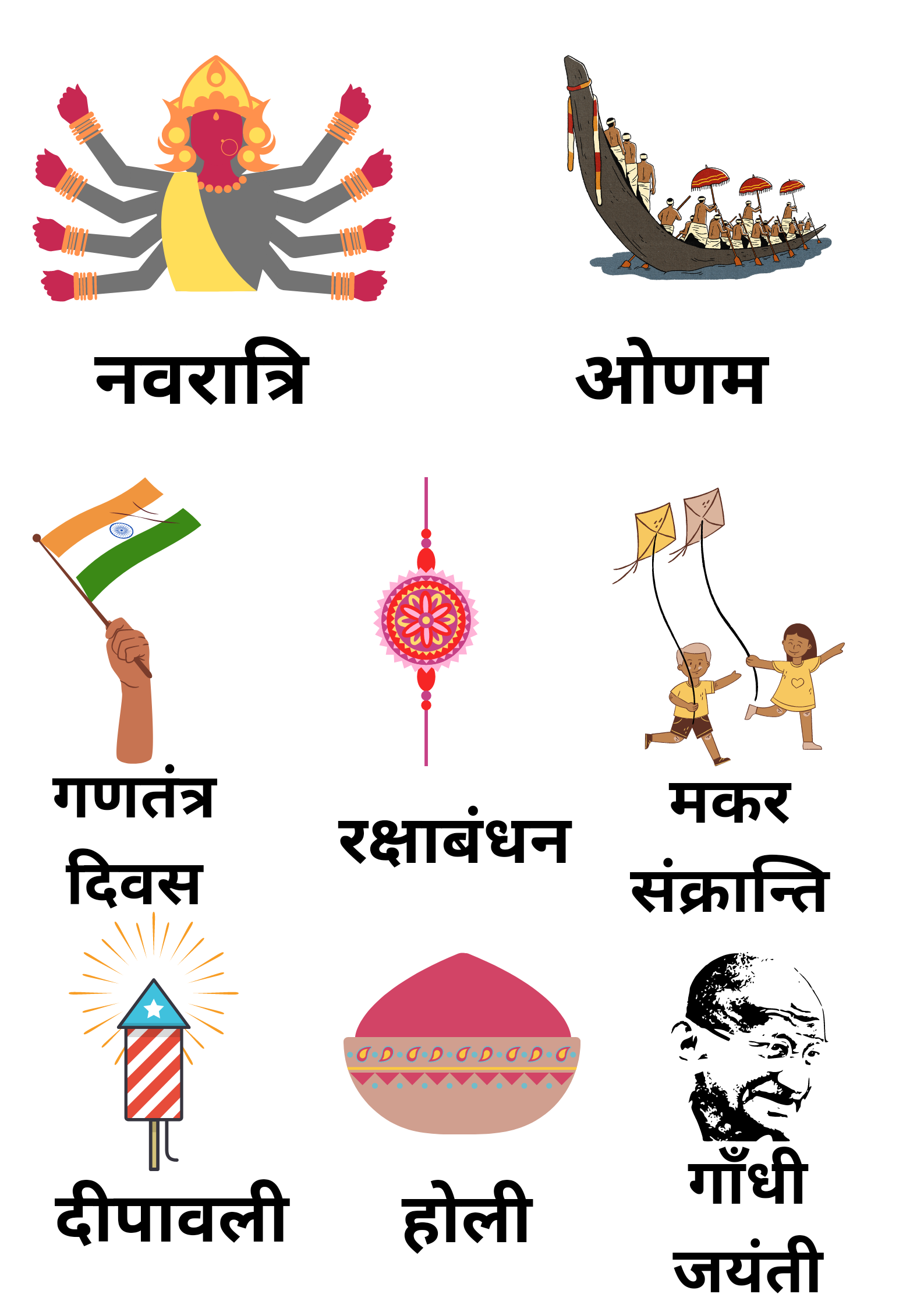 20 Festival name in Hindi : भारत के त्योहारों के नाम