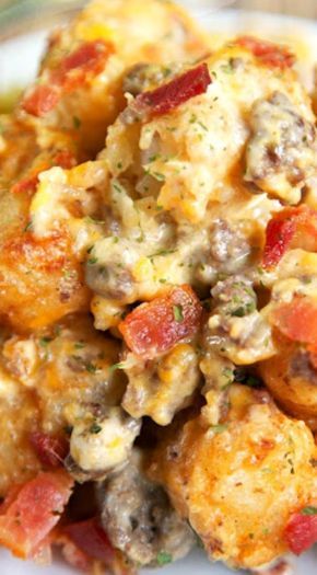 Bacon Cheeseburger Tater Tot Casserole Recipe