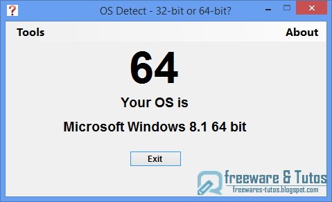 OS Detect : un outil portable pour savoir si on est en 32 bits ou 64 bits