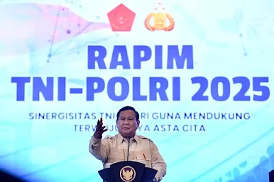 Dankodiklatal Hadiri Rapim TNI-Polri 2025 Pimpinan Presiden RI Prabowo Subianto