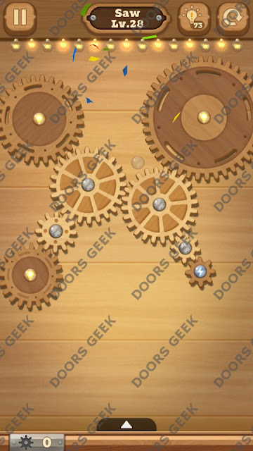 Fix it: Gear Puzzle [Saw] Level 28 Solution, Cheats, Walkthrough for Android, iPhone, iPad and iPod