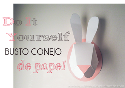 DIY: Busto conejo de papel