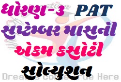 Std-3 September Third PAT Ekam Unit Test Exam Paper Solution Pdf File-www.wingofeducation.com