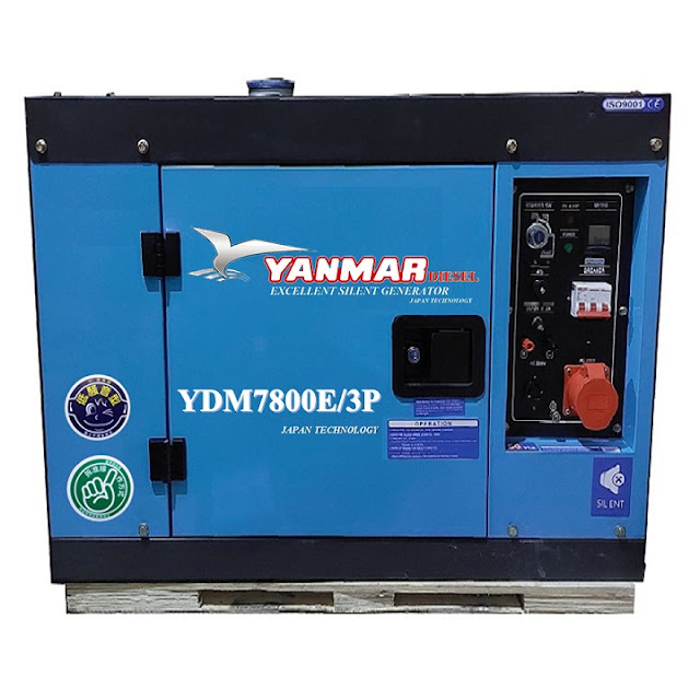 Máy Phát Điện Chạy Dầu 6Kw Yanmar YDM7800E 3Phase