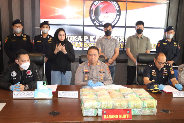 Satresnarkoba Polres Karimun Berhasil Mengamankan 32,07 Kg Narkotika Jenis Sabu