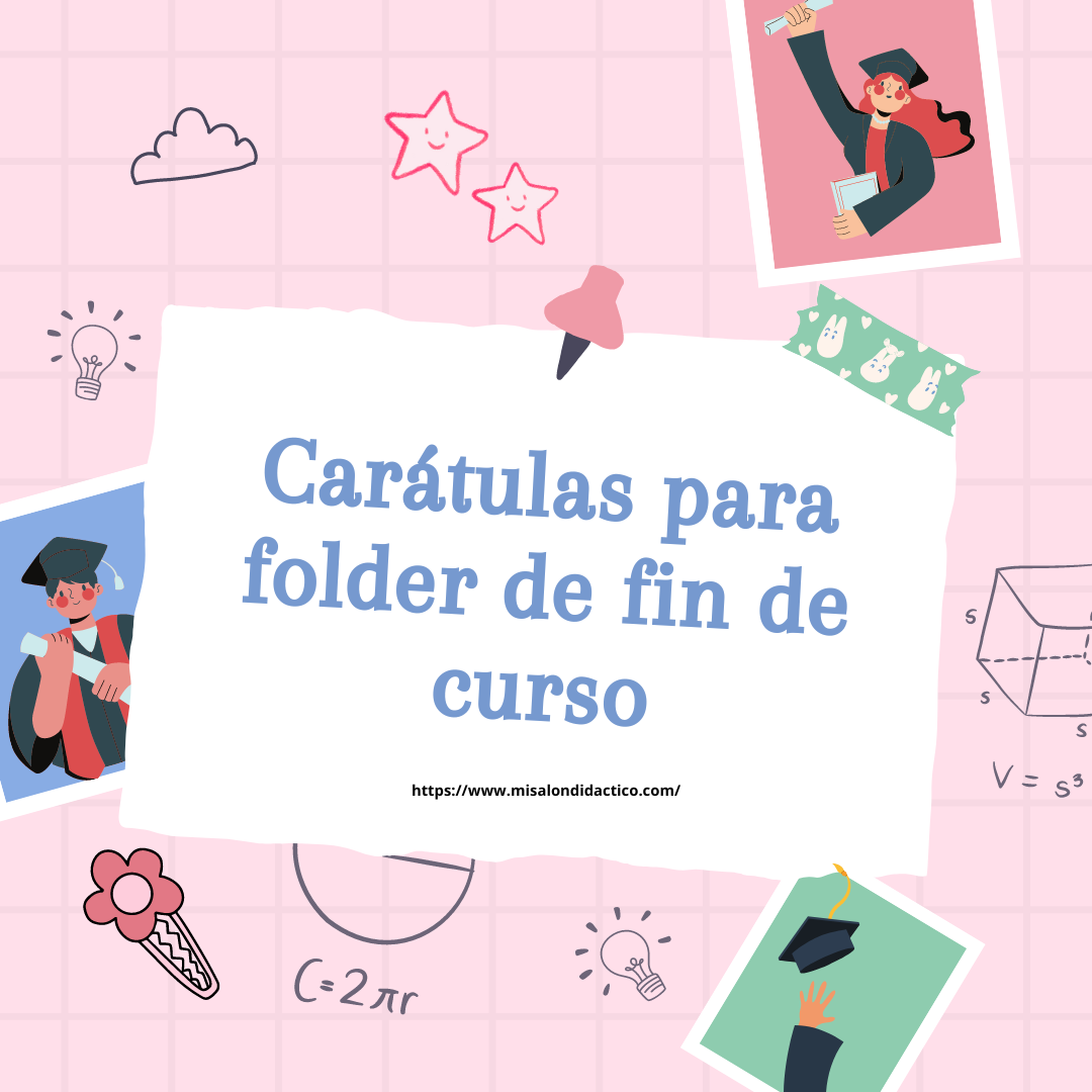 Carátulas editables para folder de fin de curso | MATERIAL DIDÁCTICO PRIMARIA