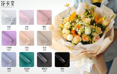 Kertas Buket Bunga / Flower-Bouquet Wrapping Paper (Seri HX ZIA)