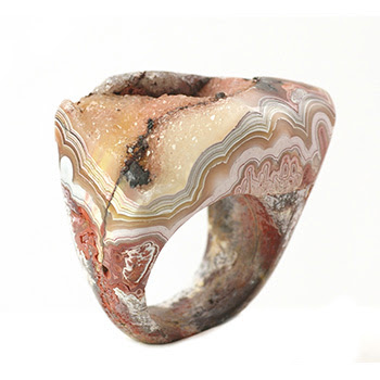 Crazy Lace Agate Druzy Ring - Glenn Designs