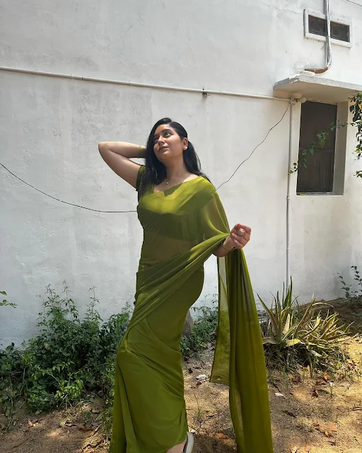 Kanduri Sudha Stuns in Green Saree