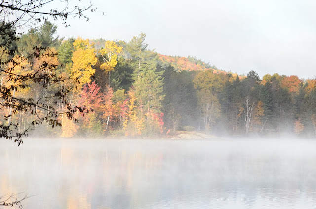 Morning Mist Over Wadsworth Lake, Kaszuby, Ontario, Canada