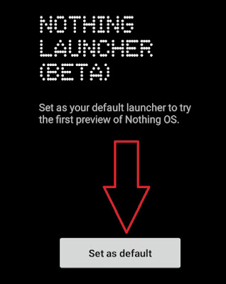 set as default Nothing Launcher