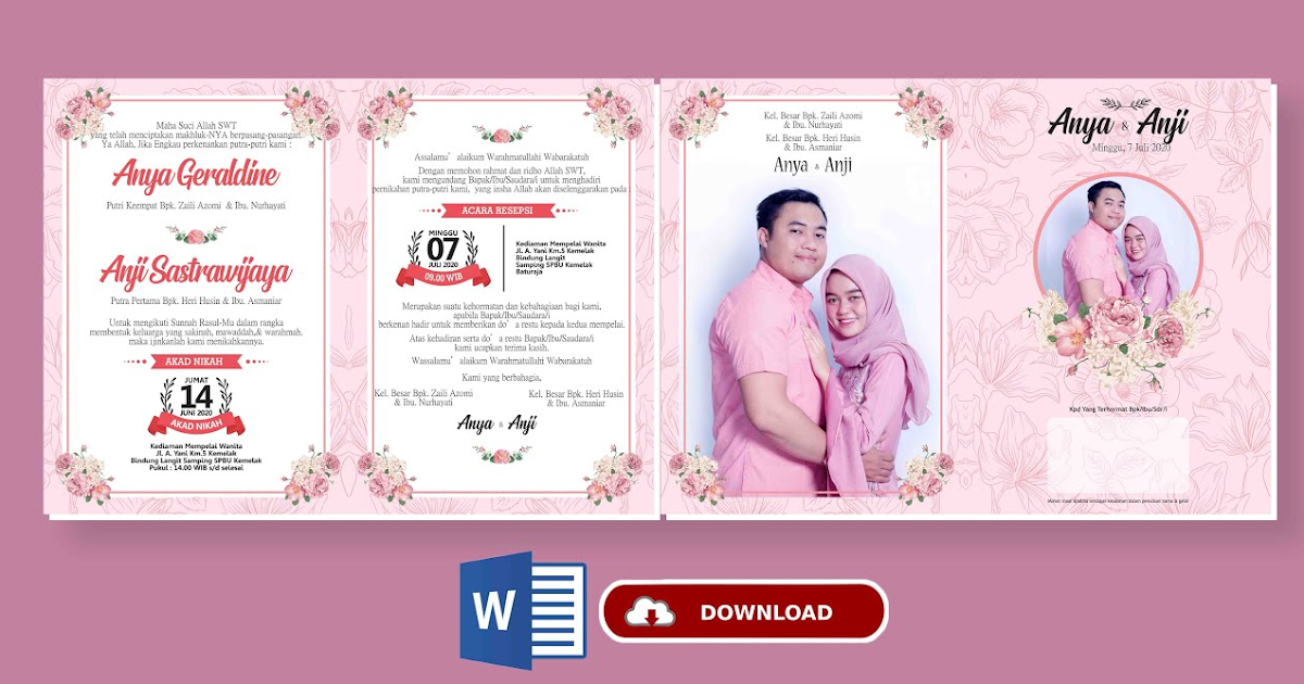 Download Contoh Desain Undangan Pernikahan Dengan Word ...