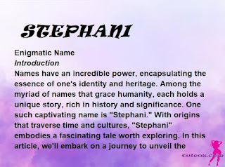 meaning of the name "STEPHANI"