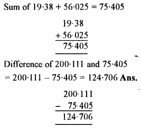 Selina Concise Mathematics Class 7 ICSE Solutions Chapter 4 Decimal Fractions