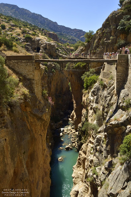 El Caminito del Rey, czyli Szlak Króla. Z prawej skała z lewej przepaść!