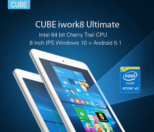 8インチHD液晶でWin10+Android5.1のデュアルOSタブレット、Cube iwork8 Ultimateが78ドルとセール中＜PR＞