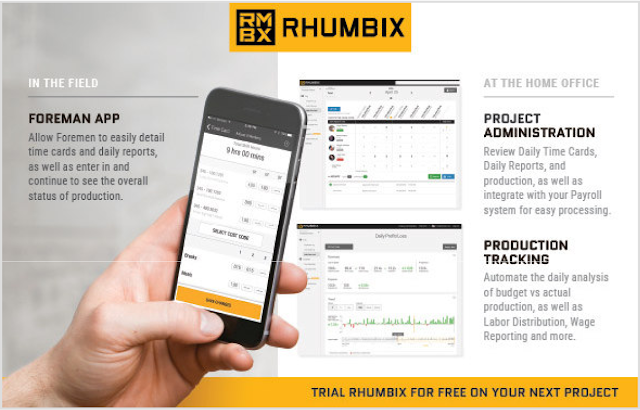 Rhumbix-Cloud-based Construction Mobile Field Intelligence Platform