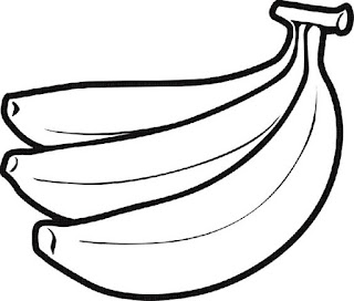 Menggambar buah pisang