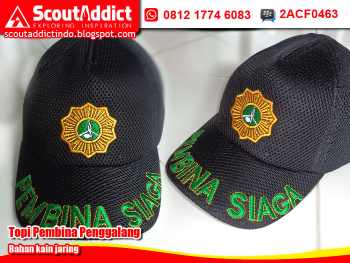  Topi  Pembina Pramuka  Siaga  Bahan Jaring Kedai Atribut 