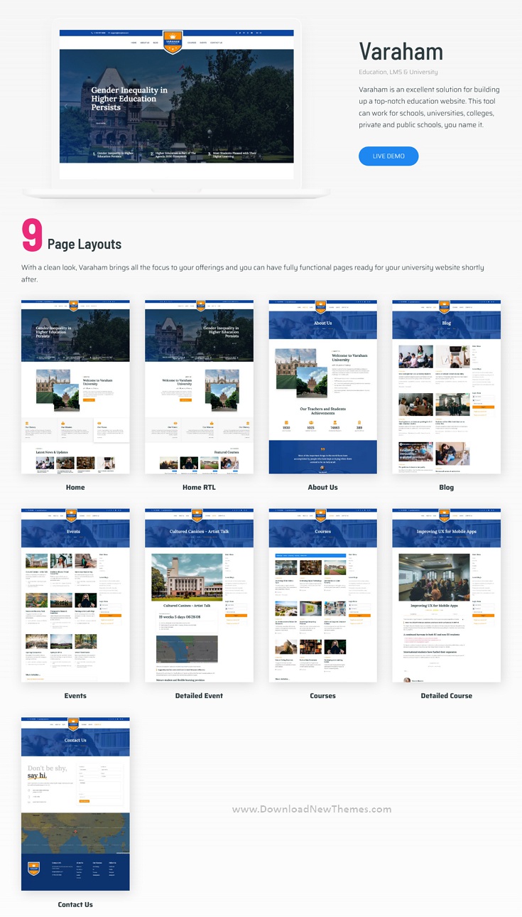 Varaham - Education University Joomla 4 Template