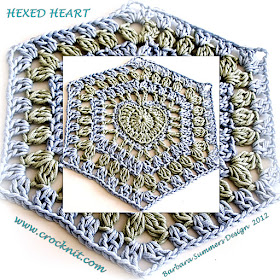 crochet patterns, how to crochet, hearts, hexagon hearts, hearts afghans, granny square hearts,