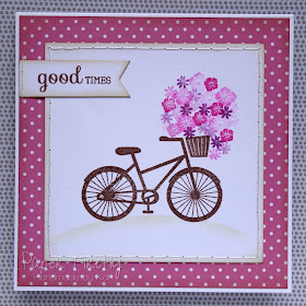 CAS floral bicycle card