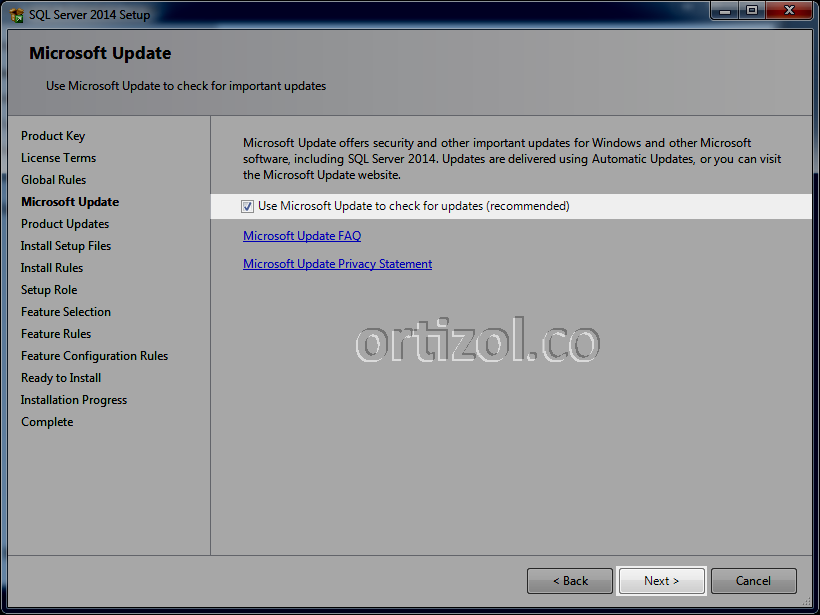 Activación de Windows Update