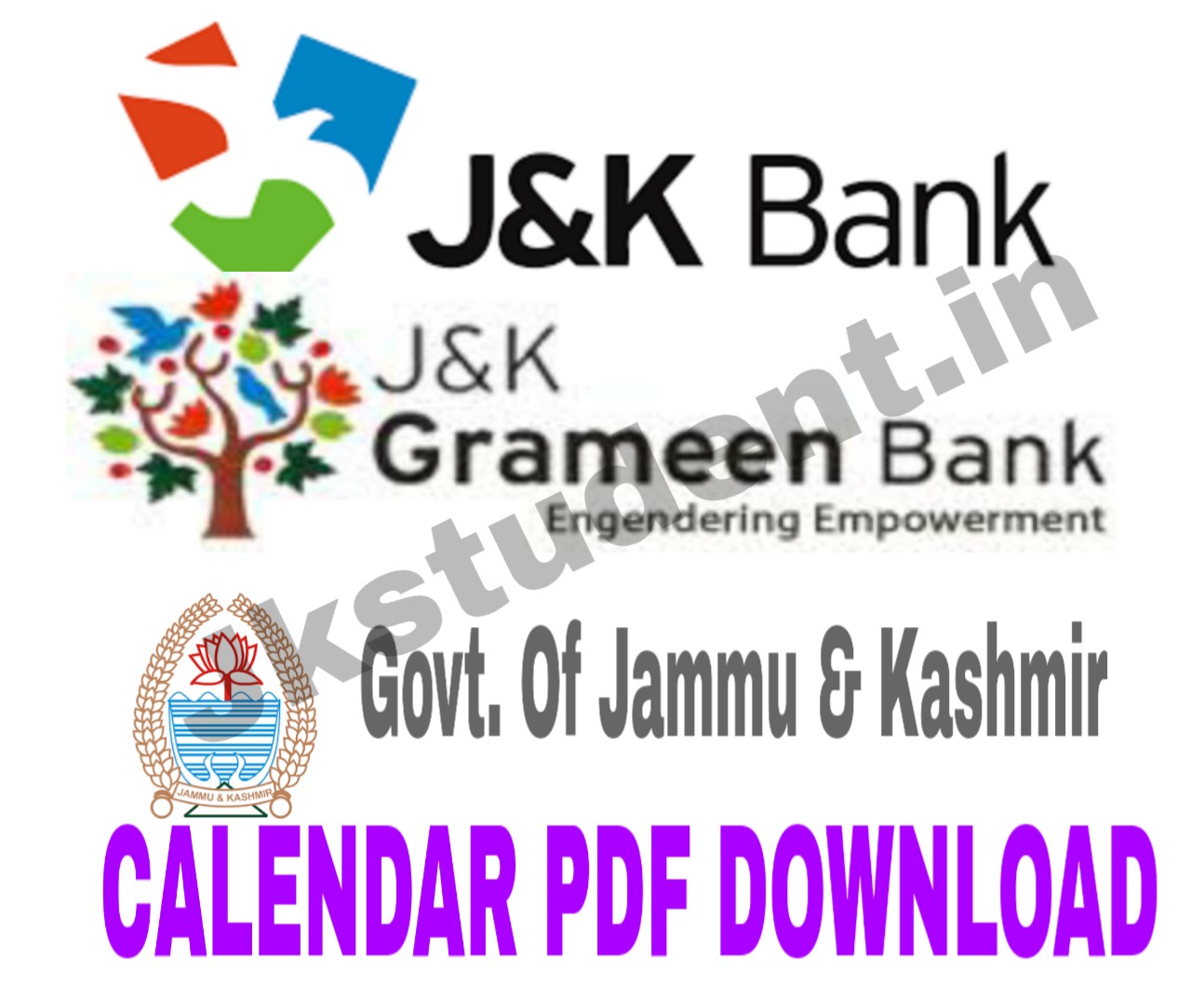 Download Jkbank Jk Grameen Bank And Govt Calendar Pdf
