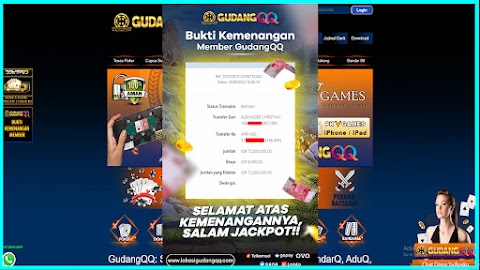 Selamat Kepada Member Setia GudangQQ WD sebesar Rp. 72.000.000.-