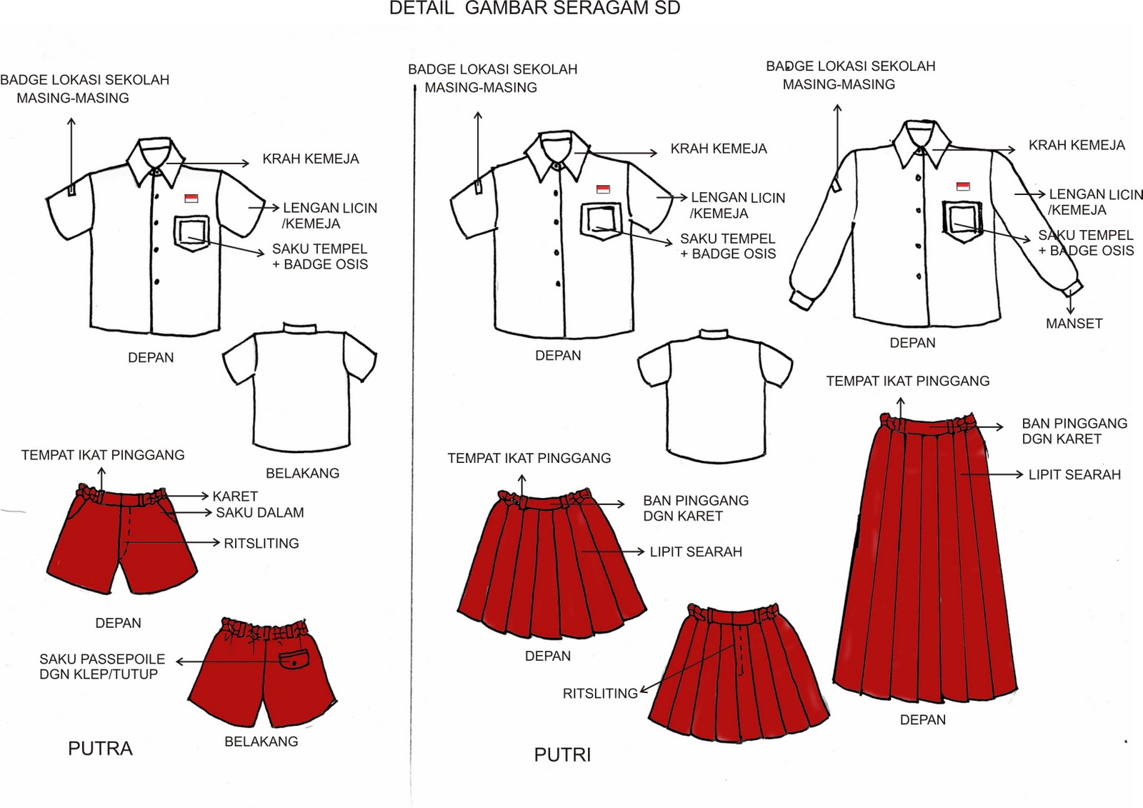 T T PRODUCTION Daftar Harga Seragam Sekolah SD  SMP