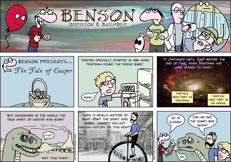 This is the 400th Benson strip on the site!  The number 400!  Yay!!