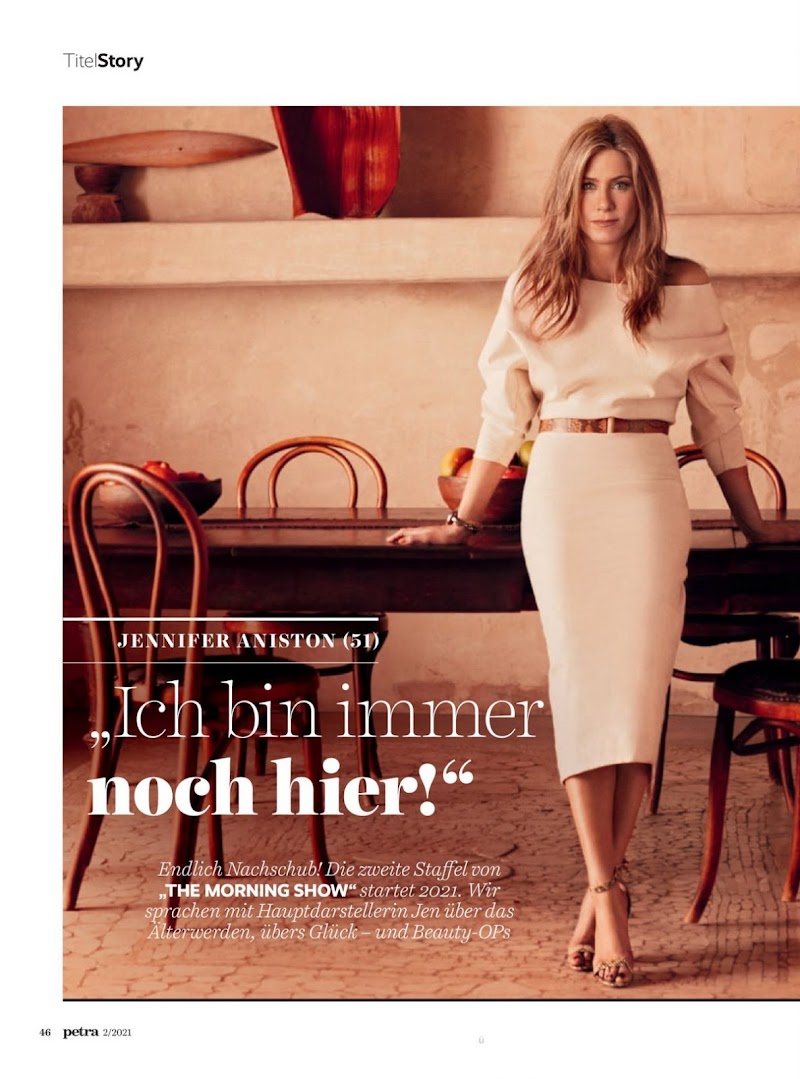 Jennifer Aniston Featured in Petra Magazine-  January/February 2021