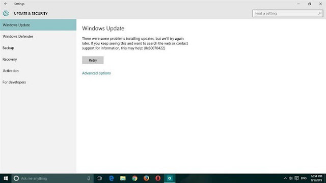 How to Solve Windows Update Error 0x80070422 in Windows 10