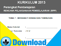 Download RPP Kurikulum 2013 Kelas 2 SD Tema Merawat Hewan dan Tumbuhan Semester 2