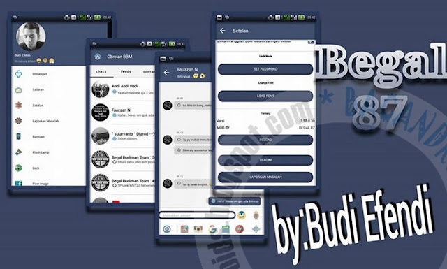 download BBM Mod Tema Retrotika Blue Versi Terbaru