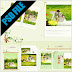 Gratis Download Template Album Kolase Floral Format PSD