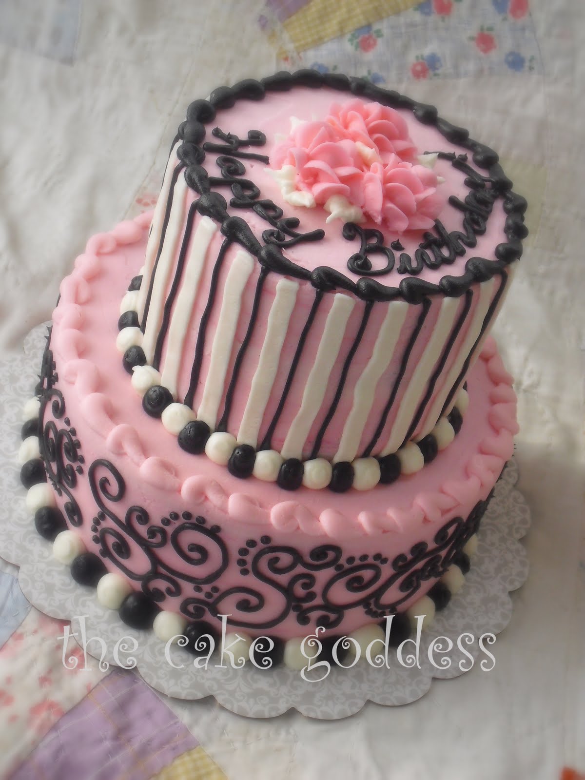 pink and black decorations