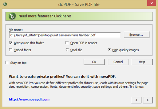 Cara Menggunakan Download Software DoPDF v7 Membuat Isi File PDF Menjadi Gambar agar Tidak Bisa Di Copy Paste
