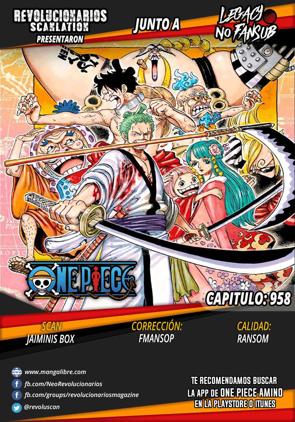 One Piece Capitulo 958 Leer Manga Online En Espanol