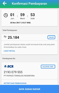 Top Up / Isi Saldo Dompet PAYFAZZ