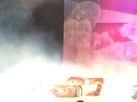 red lighting Mcqueen car at Disney on Ice