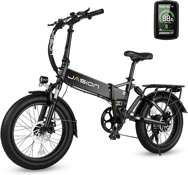 Jasion EB7 2.0 20" Fat Tire Foldable Electric Mountain Bike Mountain-Bikes