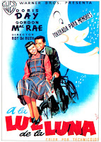 A LA LUZ DE LA LUNA. Cartel: 70 x 100 cms. España. Arte: MCP (Ramón Martí, Josep Clavé y Hernán Picó). A LA LUZ DE LA LUNA. On Moonlight Bay. 1951. Estados Unidos. Dirección: Roy Del Ruth. Reparto: Doris Day, Gordon MacRae, Jack Smith, Leon Ames, Rosemary DeCamp, Mary Wickes, Ellen Corby, Billy Gray, Henry East, Jeffrey Stevens, Eddie Marr.