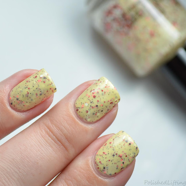 yellow crelly nail polish