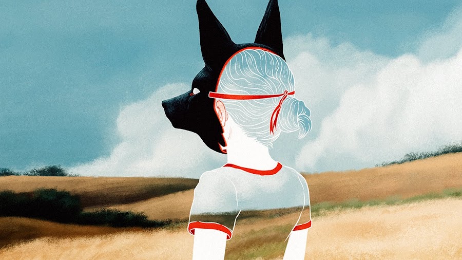 Misteriosas ilustraciones antropomórficas de perros, zorros y ciervos por Jenna Barton